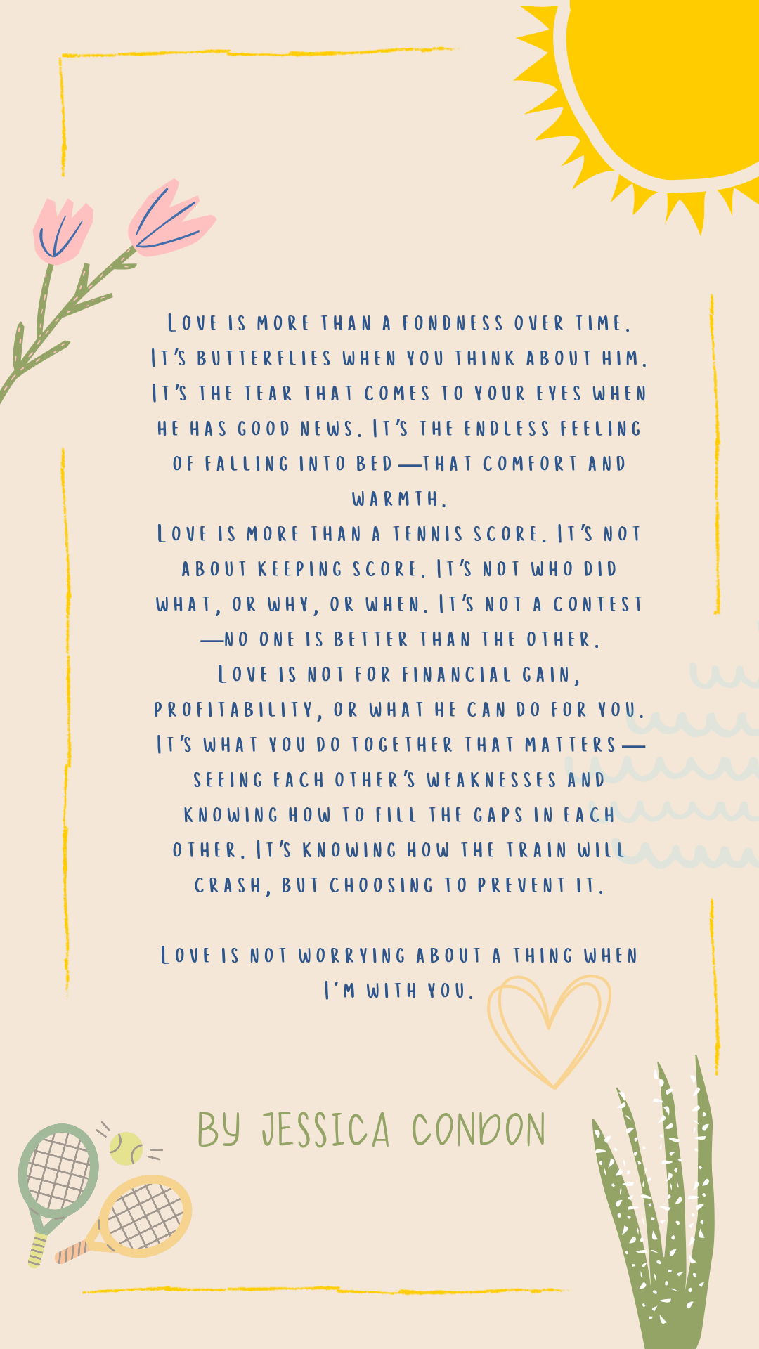 Untitled, a poem by Jessica Condon