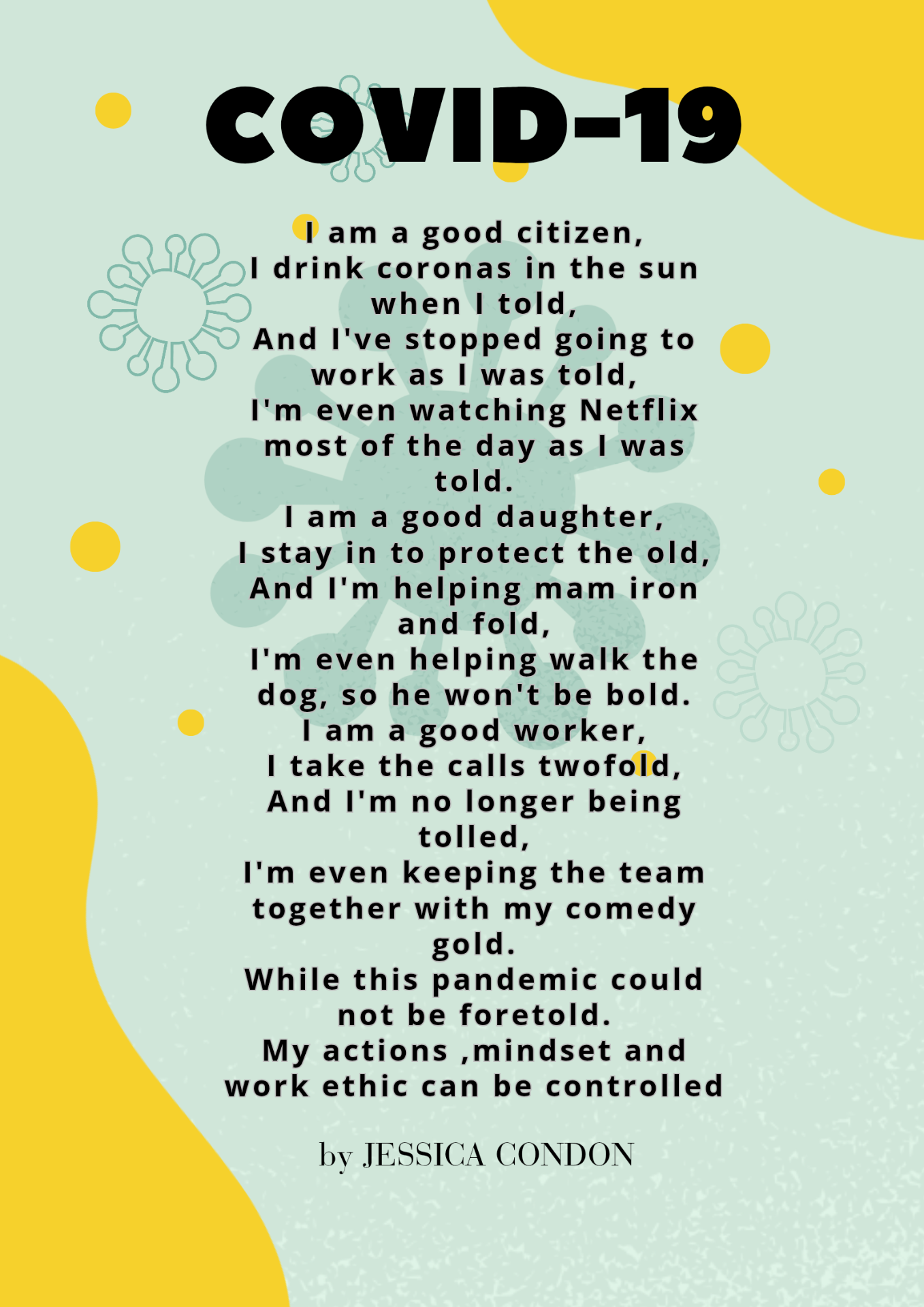 COVID-19, a poem by Jessica Condon